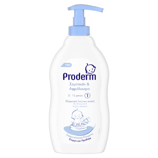 Σαμπουάν και Αφρόλουτρο Proderm 400ml 0-12 Μηνών Σαμπουάν Αφρόλουτρα