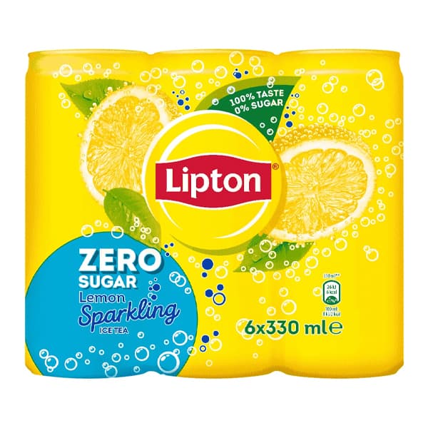 Lipton Sparkling Ice Tea Λεμόνι 6x330ml Παγωμένο Τσάι
