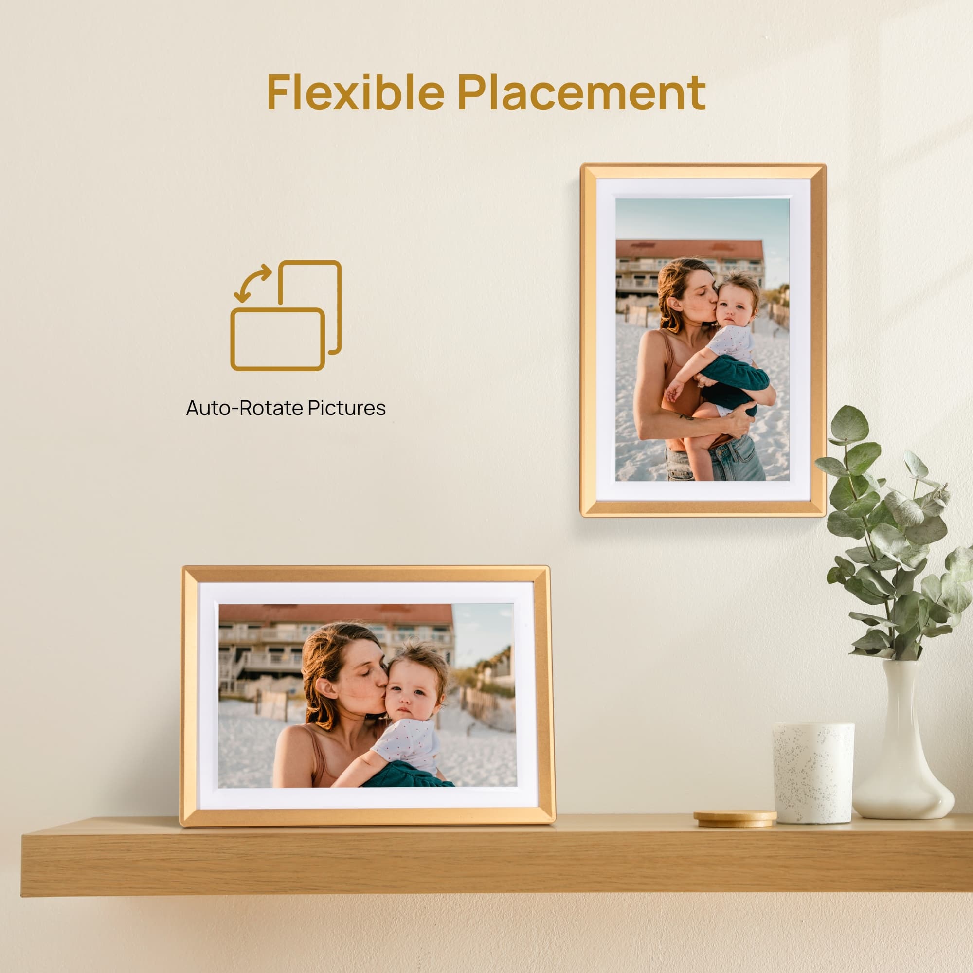 Arzopa Gold Digital Photo Frame 10.1" D10