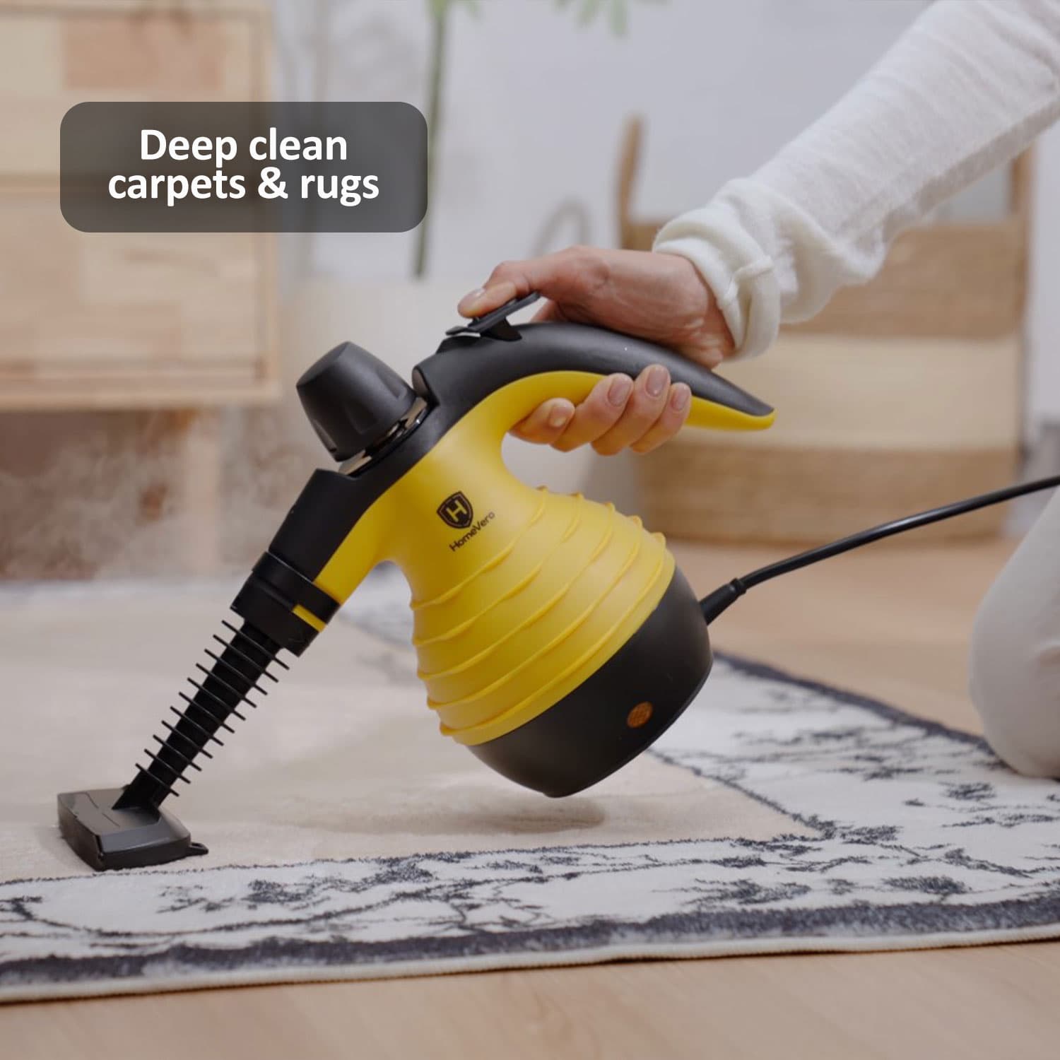 HomeVero Steam Cleaner with Double Safety Cap HV-18362