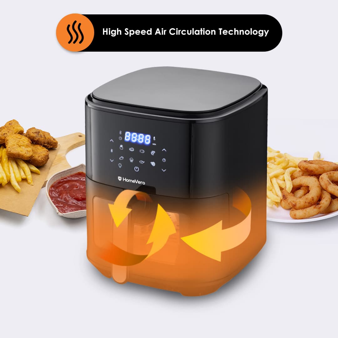 HOMEVERO 6.5L DIGITAL AIR FRYER WITH WINDOW
