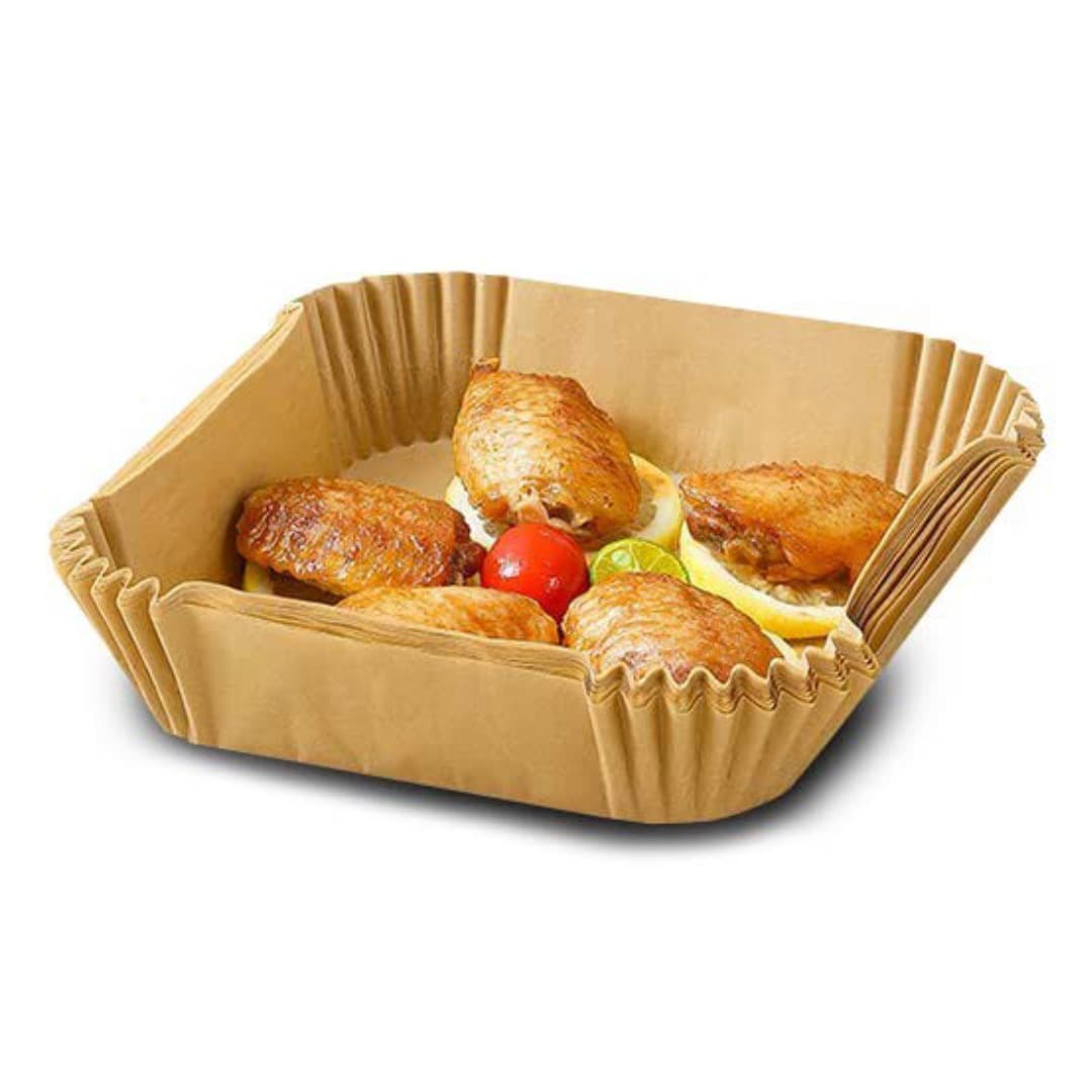 ΗomeVero Baking Paper Square 20 cm for Air Fryers (50 PCS SET)