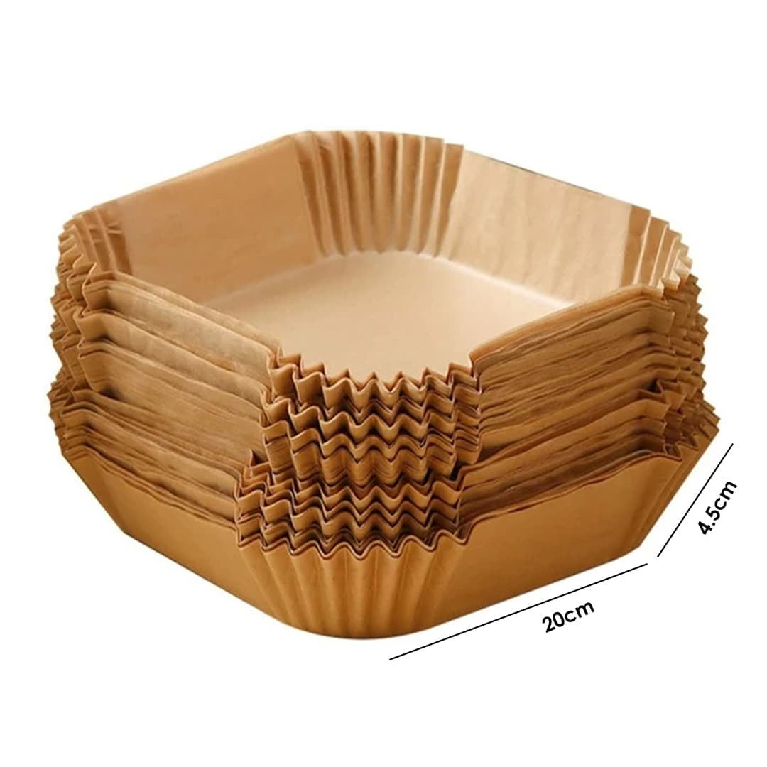 ΗomeVero Baking Paper Square 20 cm for Air Fryers (50 PCS SET)