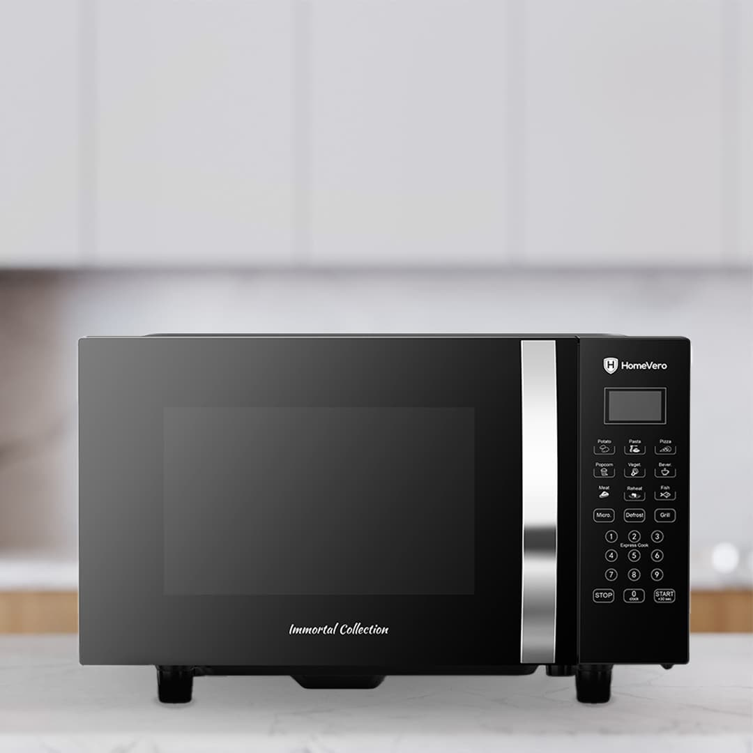 HomeVero Digital Flatbed Microwave Oven with Grill 23L HV-DMFG23B