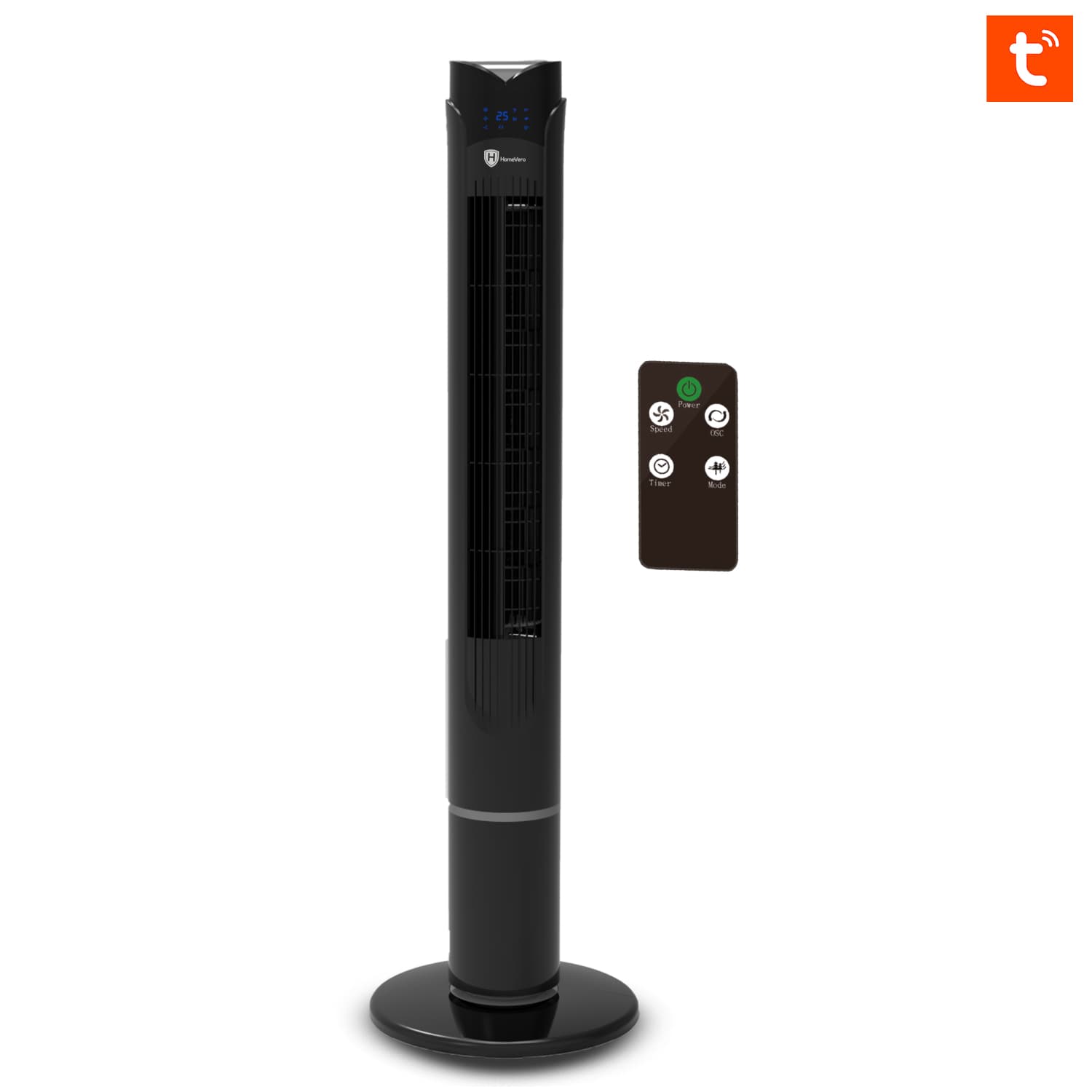 HomeVero 41" Tower Fan with RC and Wifi Tuya App HV-DTF45WB