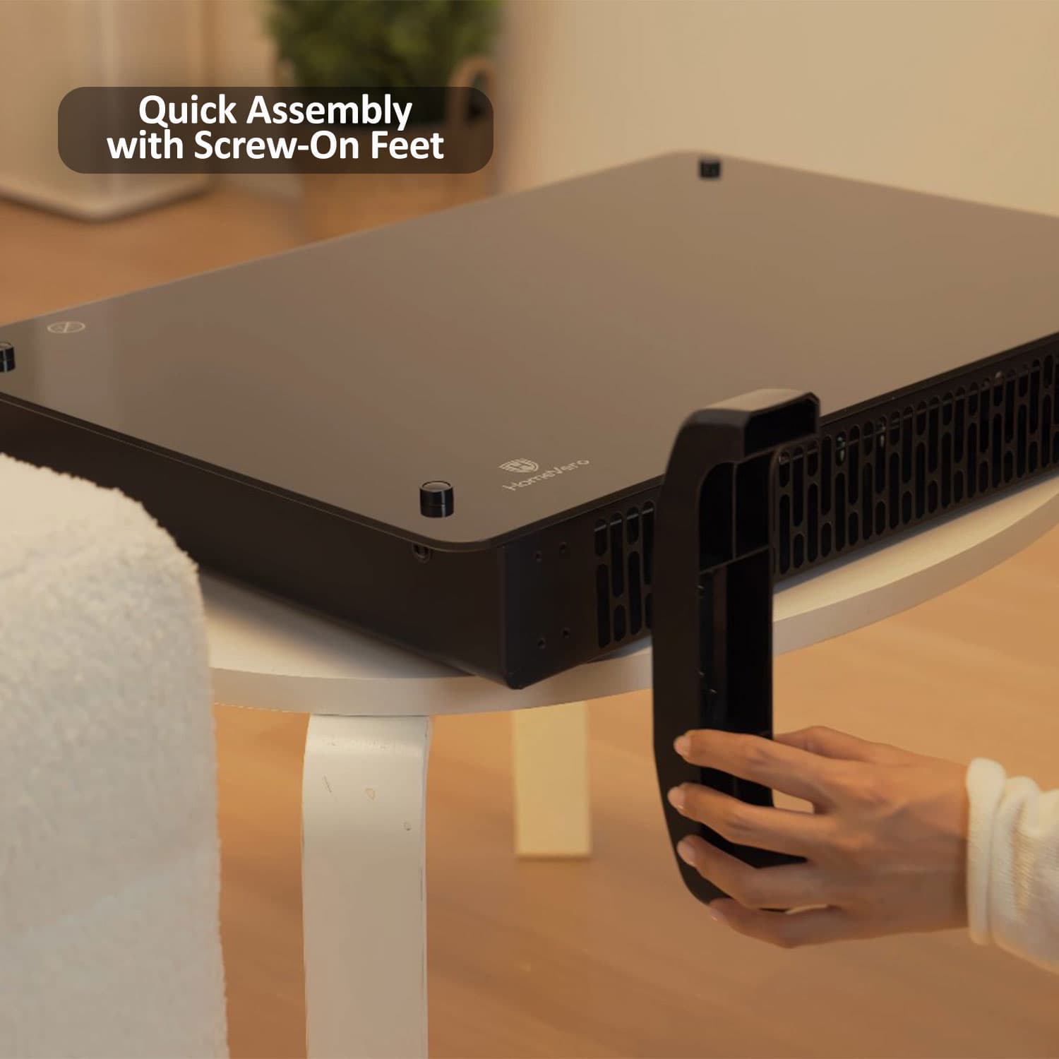 Θερμοπομπός Δαπέδου 1500W με Γυάλινη Επιφάνεια και Θερμοστάτη HomeVero HV-GPH1500