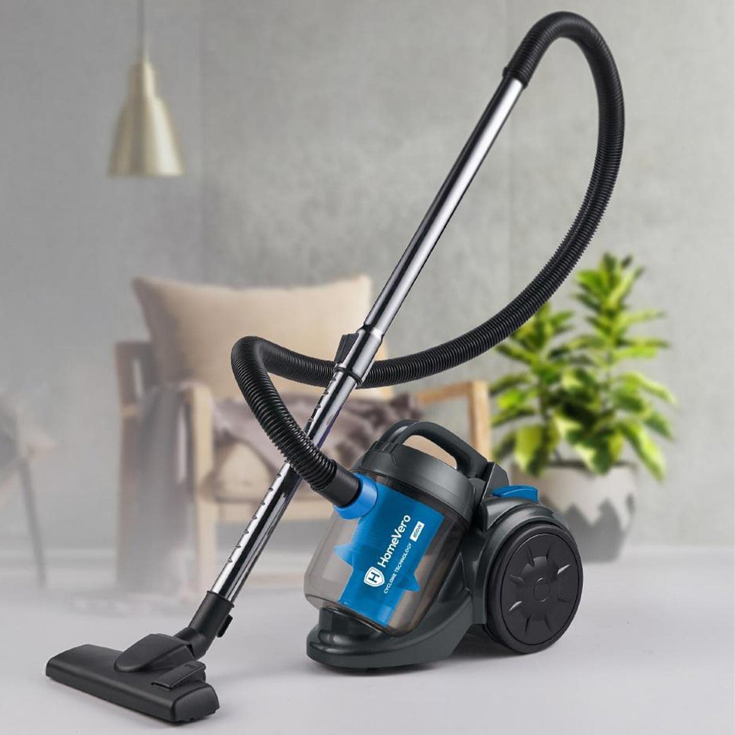 HomeVero Bagless Vacuum Cleaner 2L 800W Blue-Grey