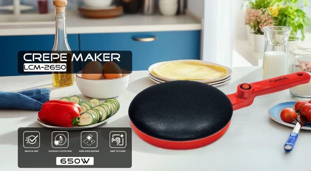 Lexical Crepe Maker 600W LCM-2650-BLK