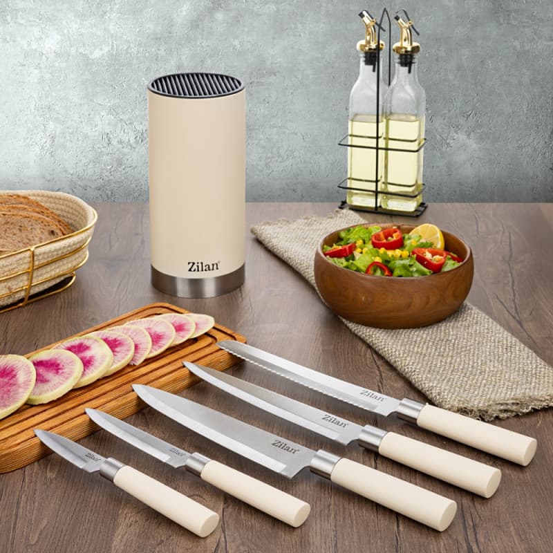 KNIFE SET 6 PCS CREM ZLN1610