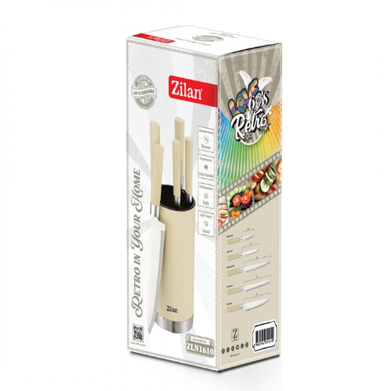 KNIFE SET 6 PCS CREM ZLN1610