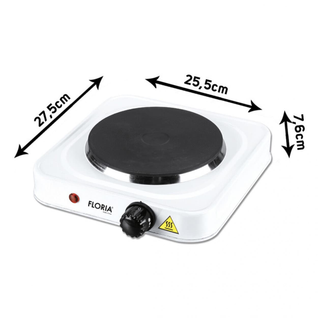 SINGLE HOTPLATE (WHITE) 17.5CM ZLN2829