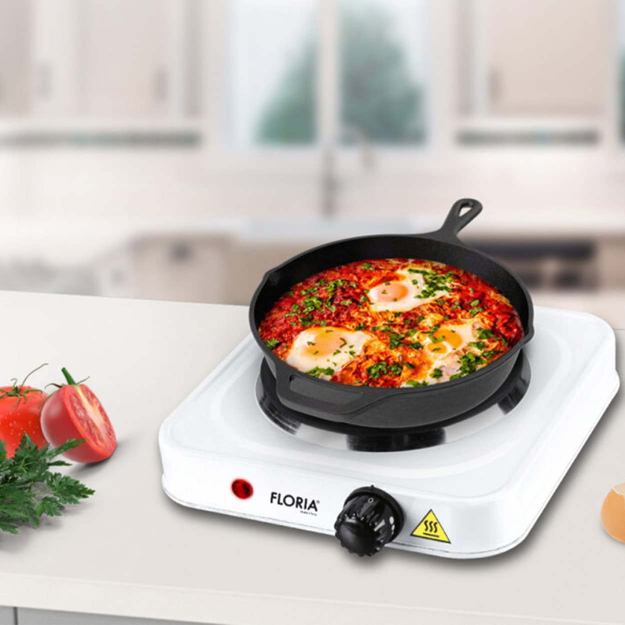 SINGLE HOTPLATE (WHITE) 17.5CM ZLN2829