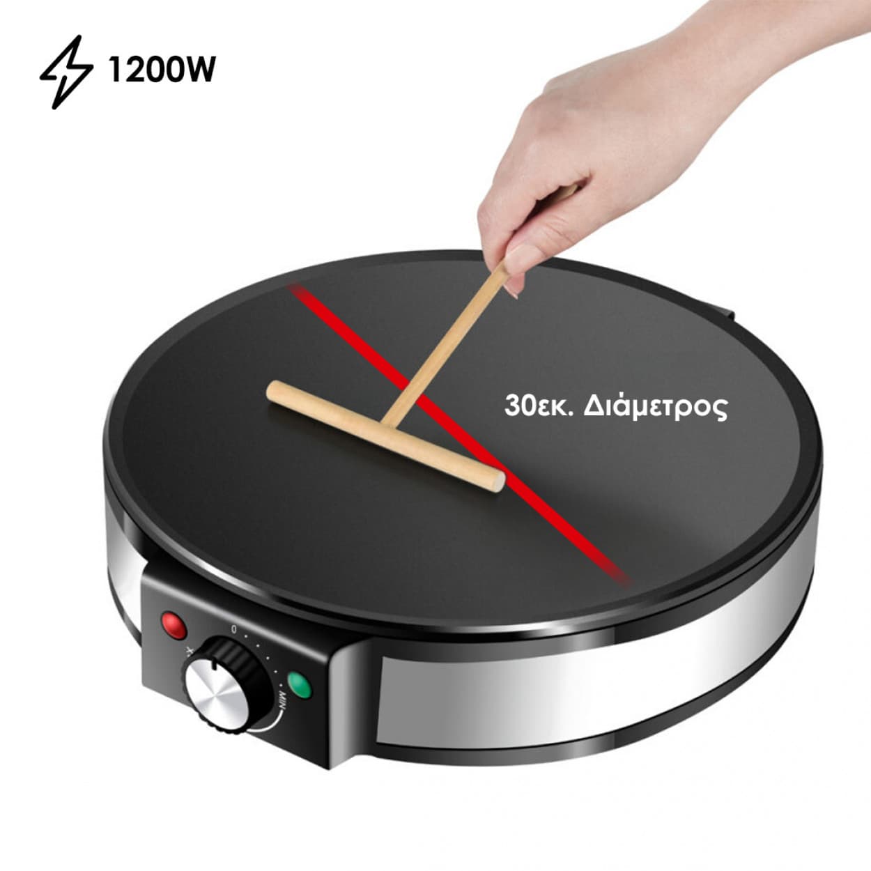 CREPE-PANCAKE MAKER 30CM 1200W ZLN2922