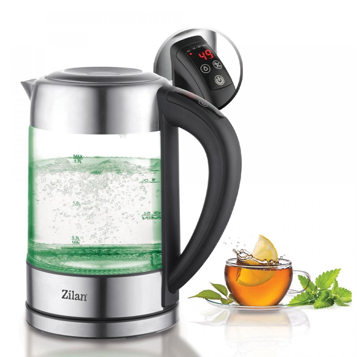 KETTLE LED 1.7L 2200W MAX ZLN3949