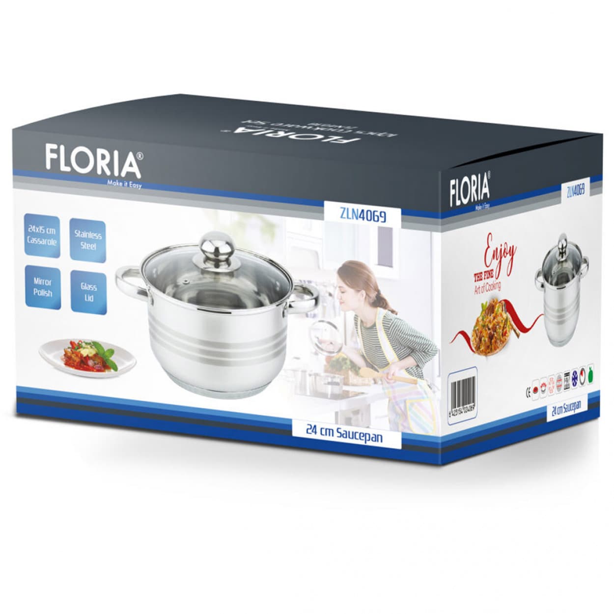 SAUCEPAN 24 x 15 CM 5.5L ZLN4069