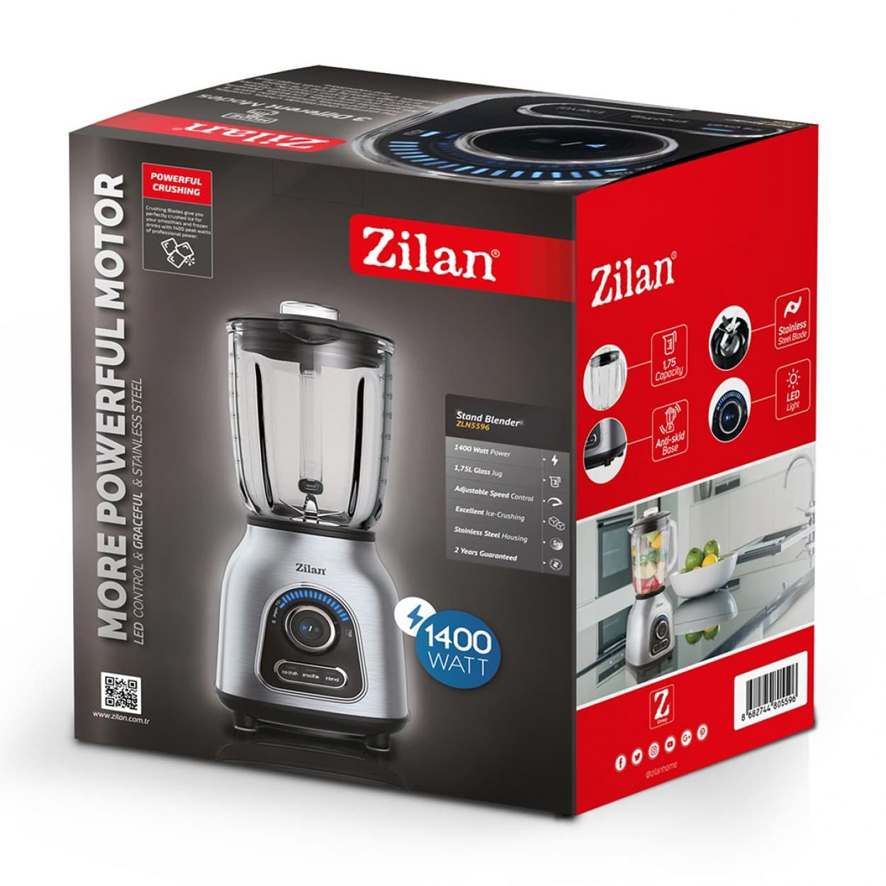 BLENDER (EXTRA BOX) 1.75L 1400W ZLN5596