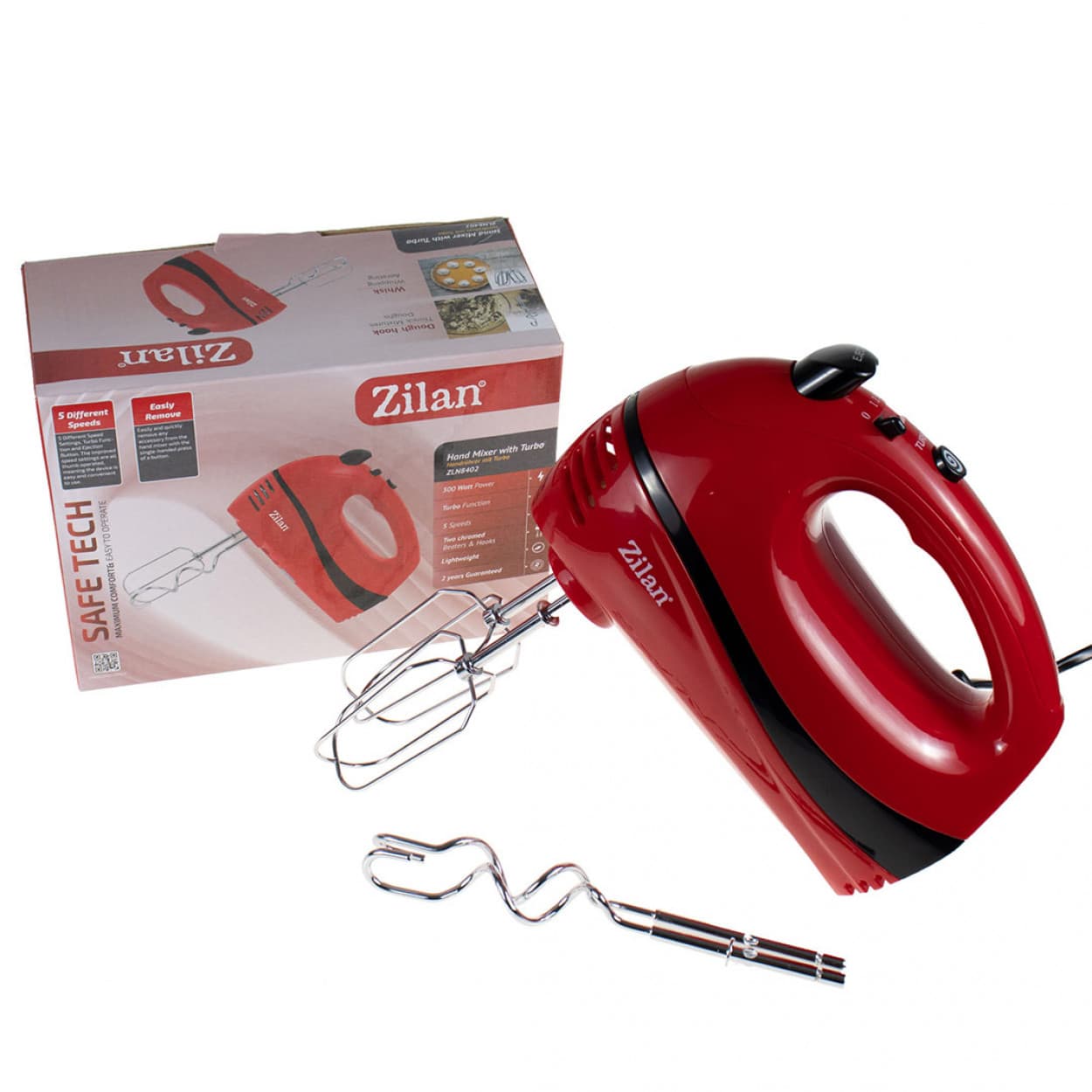 HAND MIXER (RED) 300W ZLN8401