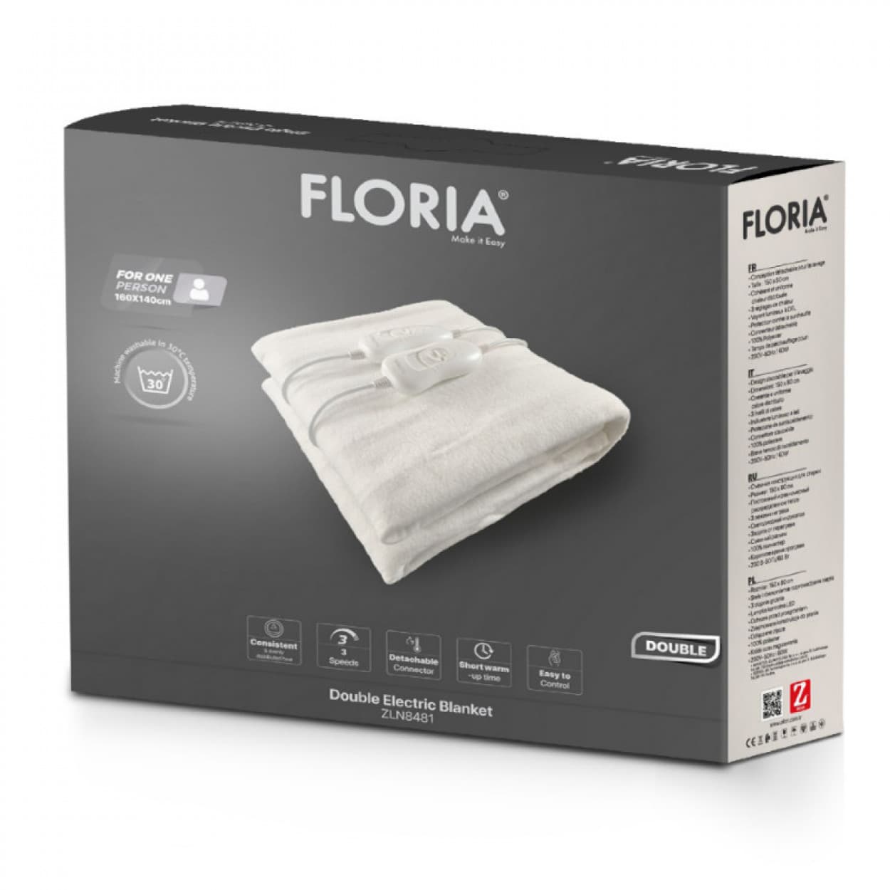 DOUBLE ELECTRIC BLANKET 160x140cm ZLN8481