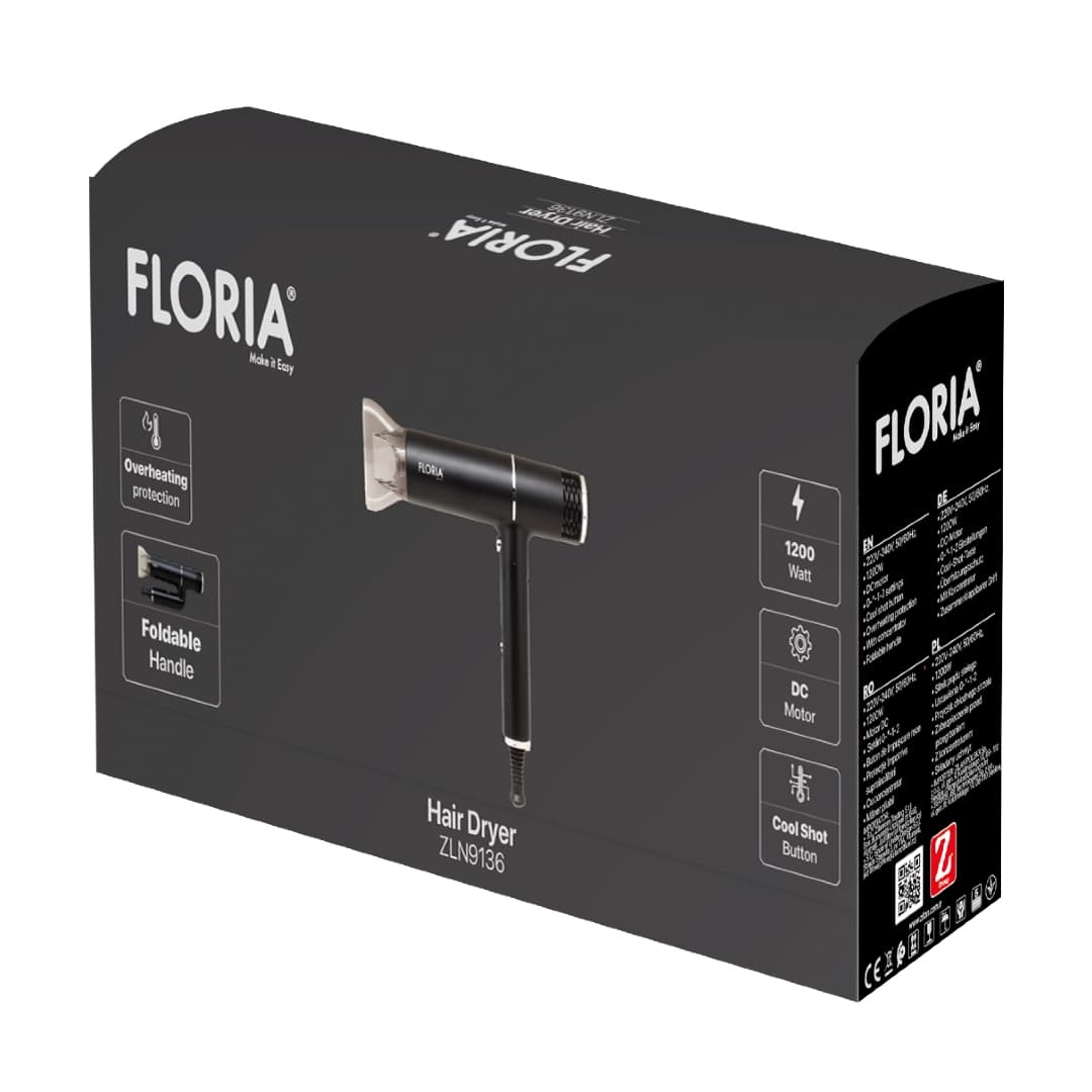HAIR DRYER (BLACK) 1200W ZLN9136
