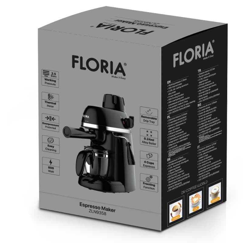 ESPRESSO MAKER (BLACK) 800W ZLN9358